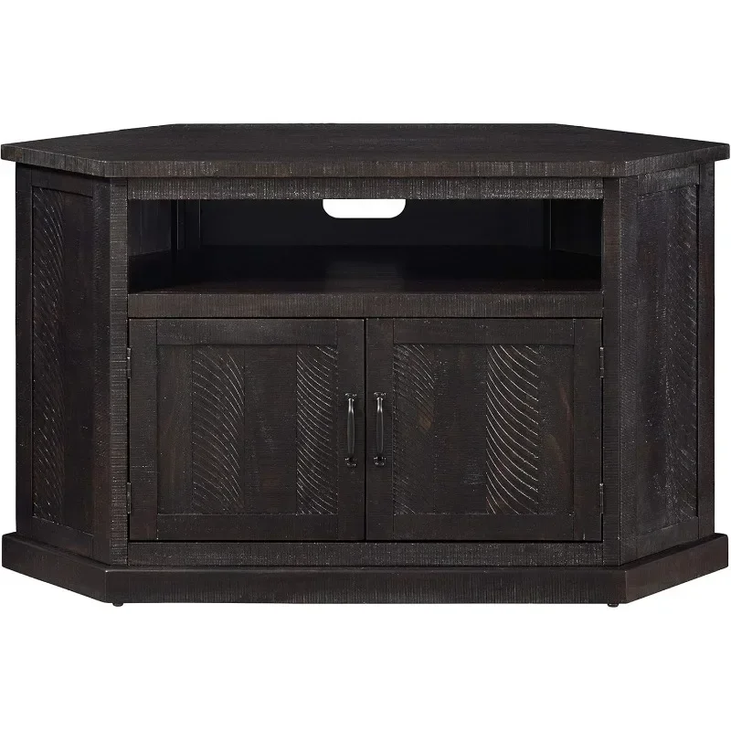 TV Stand - Rustic Espresso Entertainment Center - Farmhouse Style - Large Versatile Cabinet Provides Ample Storage