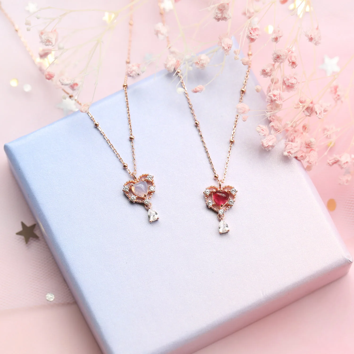 Anime Sailor Heart-shaped Necklace Pendant Earrings Bracelet Women Ear Ring S925 Sterling Silver Jewelry Xmas Birthday Gifts