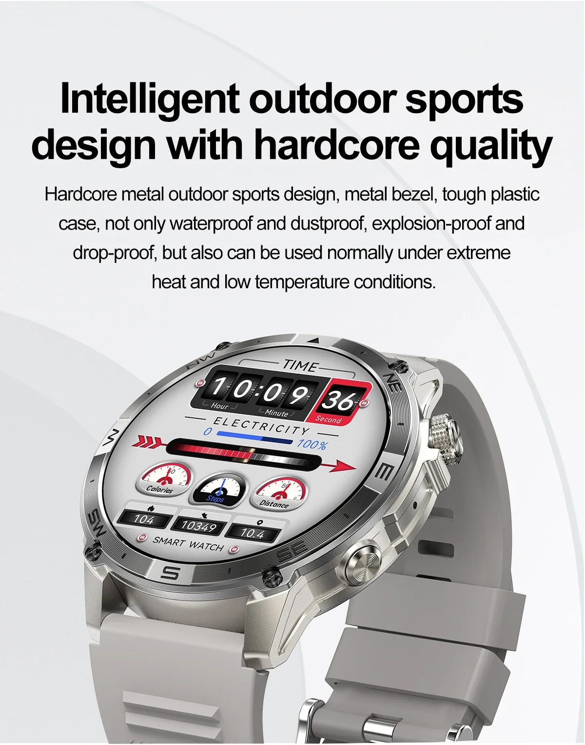 2025 NEUE VWAR ACE GPS-Smartwatch, 5 ATM wasserdicht, integrierter Dualband-GNSS-Kompass, Militär-Sport-Smartwatch für Herren, 2025 Neu – Detail 12