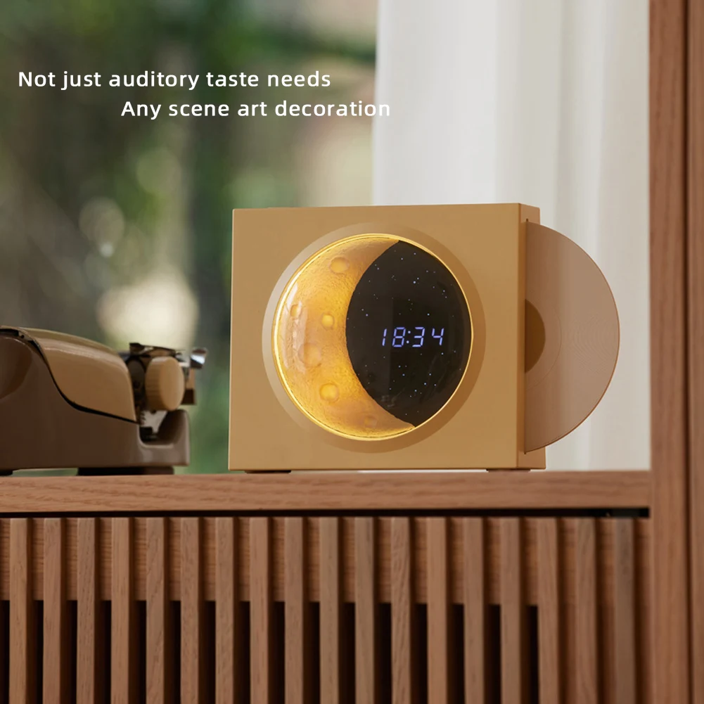 Vinyl Record Clock Bluetooth-Compatible Speaker Multifunctional Portable Loudspeaker Birthday Anniversary Gift