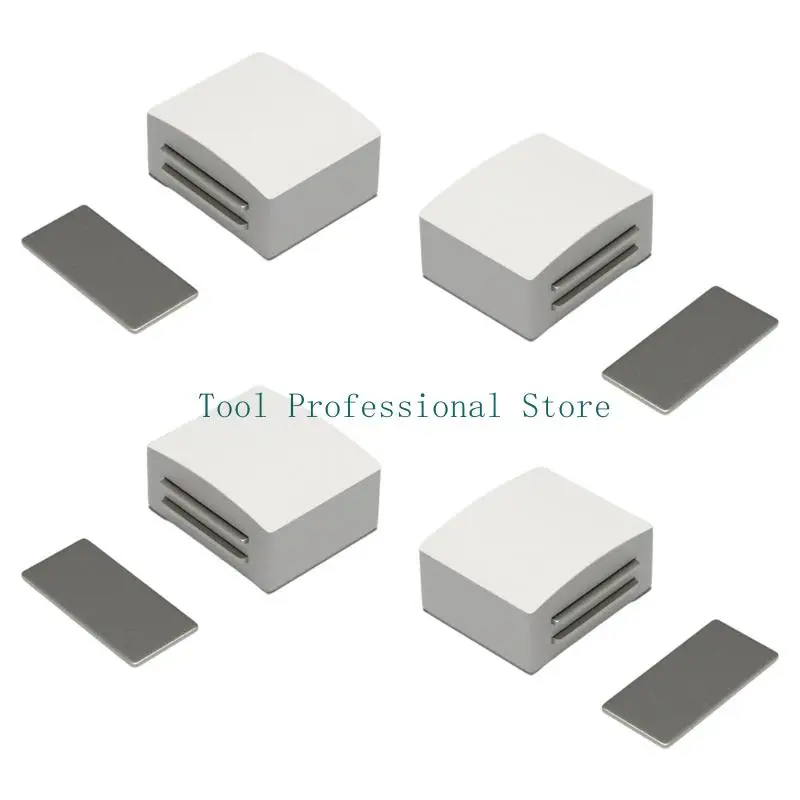 57QF 4PCS Cabinet Door Lock Scratch Resistant Finish Universal Closure System Simple Installs for Kitchen Wardrobe