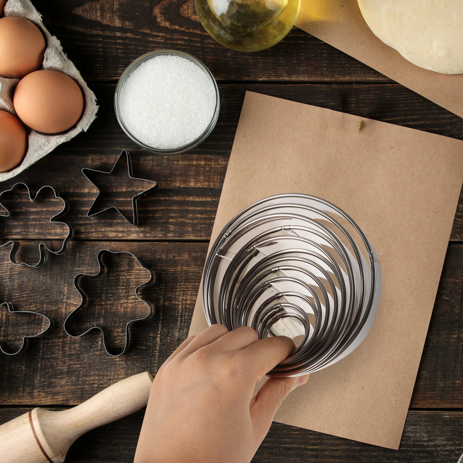 

Cake Mold Baking Tool Decoration Box Bakery Cookie Molds Gadget Stainless Steel for