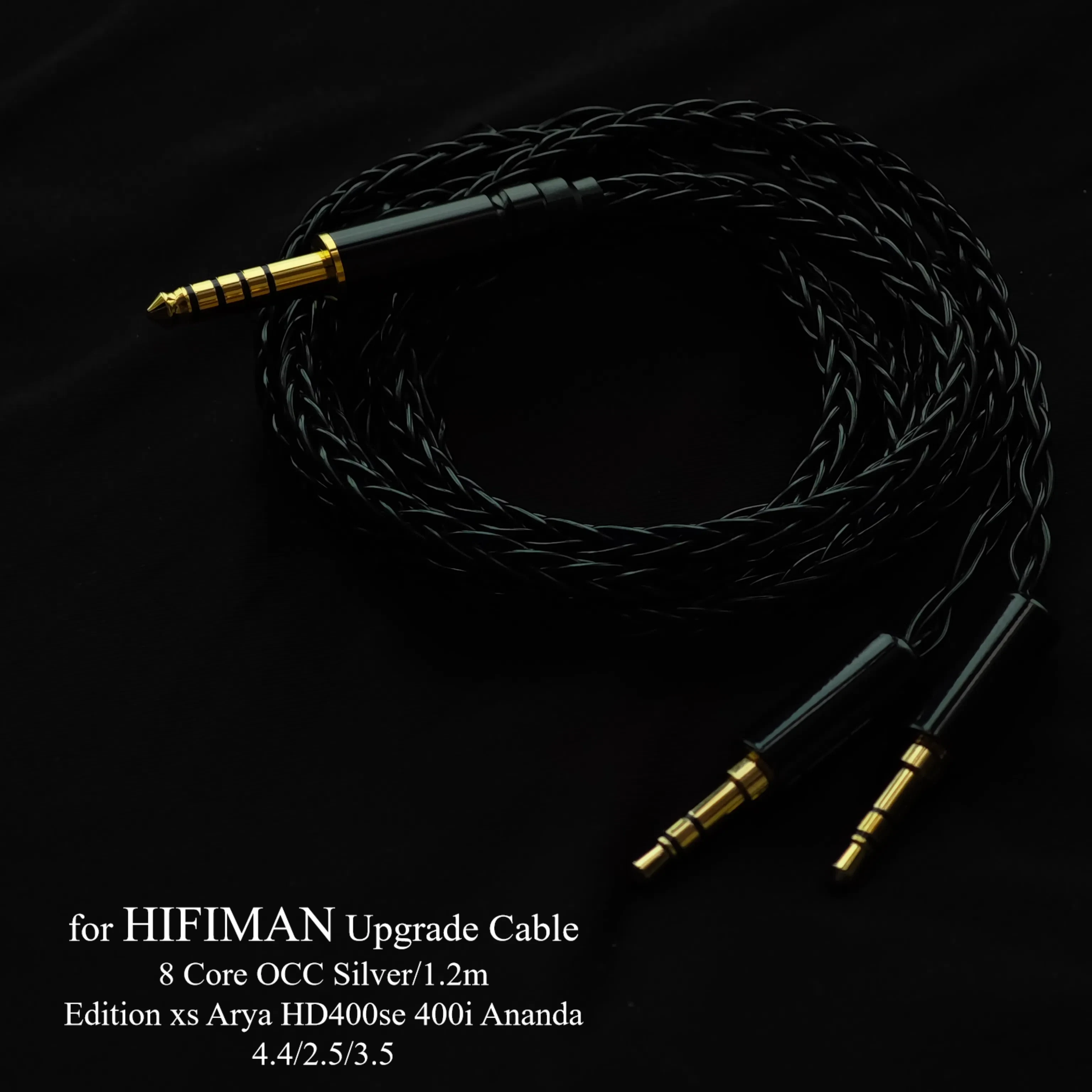 Кабели для наушников HIFIMAN OCC, посеребренный обновленный кабель, провод для наушников с микрофоном для HIFIMAN Edition xs Arya HD400se He400i Anan