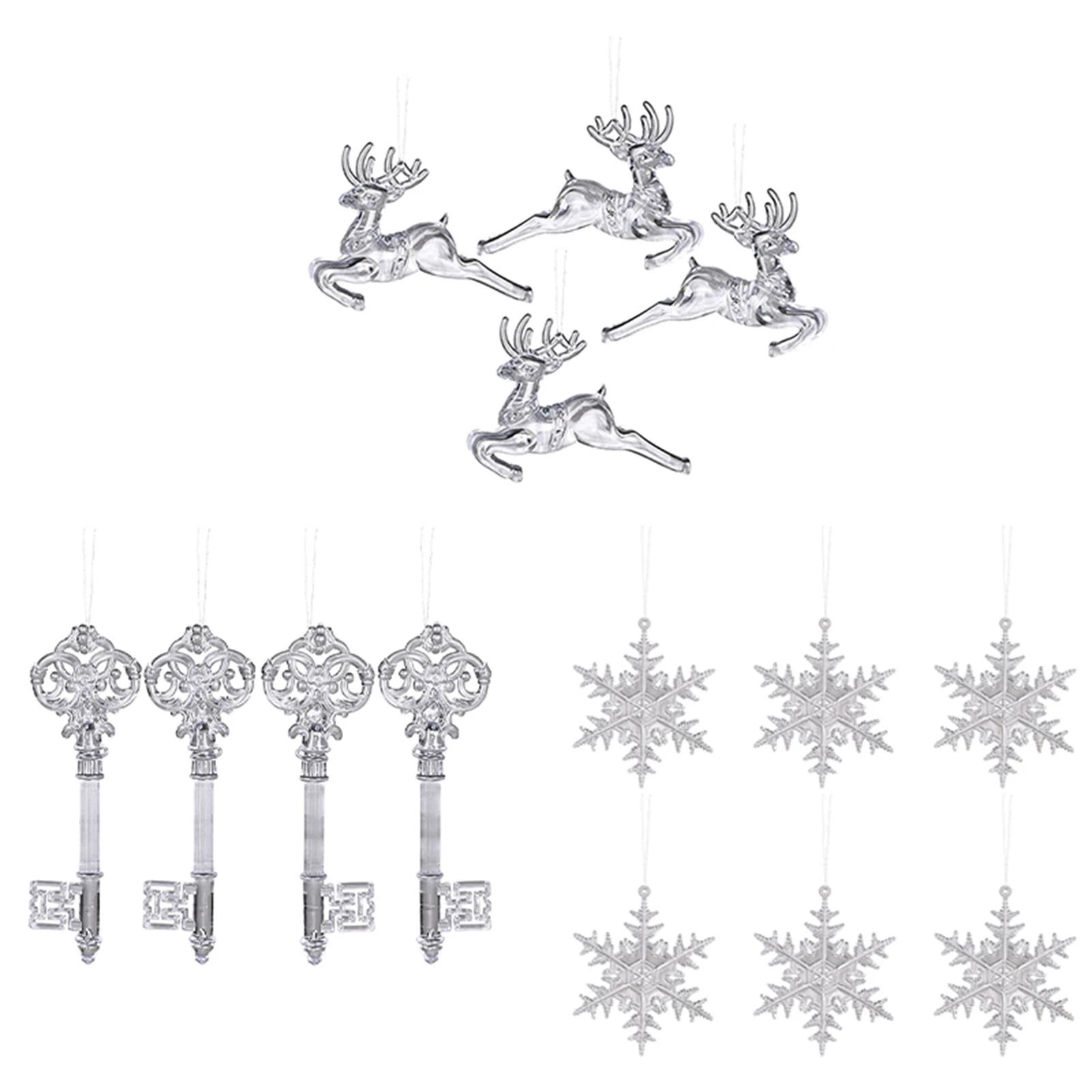 Christmas Pendant Ornaments Snowflake Suitable For Decorate Your Fireplace