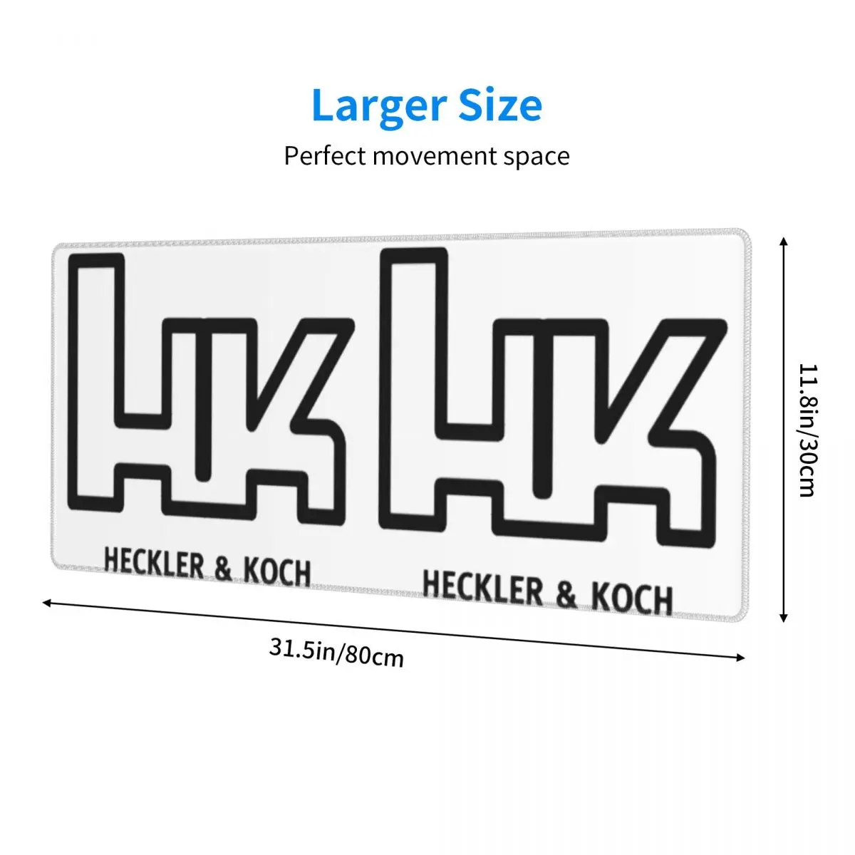 Large Mouse Pad Heckler Koch Hk Logo Gamer PC Laptop Mats Keyboard Carpet Computer Gaming Office Accessories Desk Mat