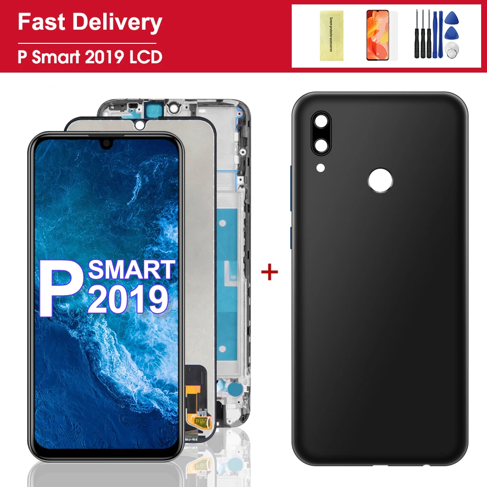 6,21'' LCD für Huawei P Smart 2019 Display Touchscreen mit Rahmen Digitizer-Baugruppe Ersatzteile
