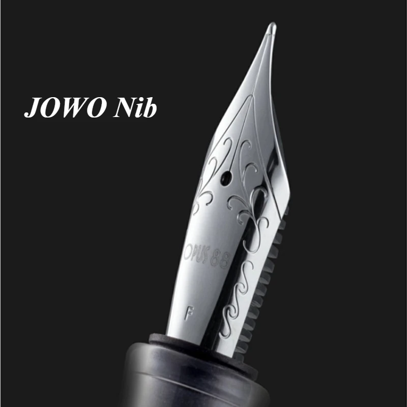 

Import Silver Gemany JOWO Nib OPUS 88 Drip-in Ink Absorption Resin Fountain Pen EF F M B Tip US Resin Ink Pen office Stationery