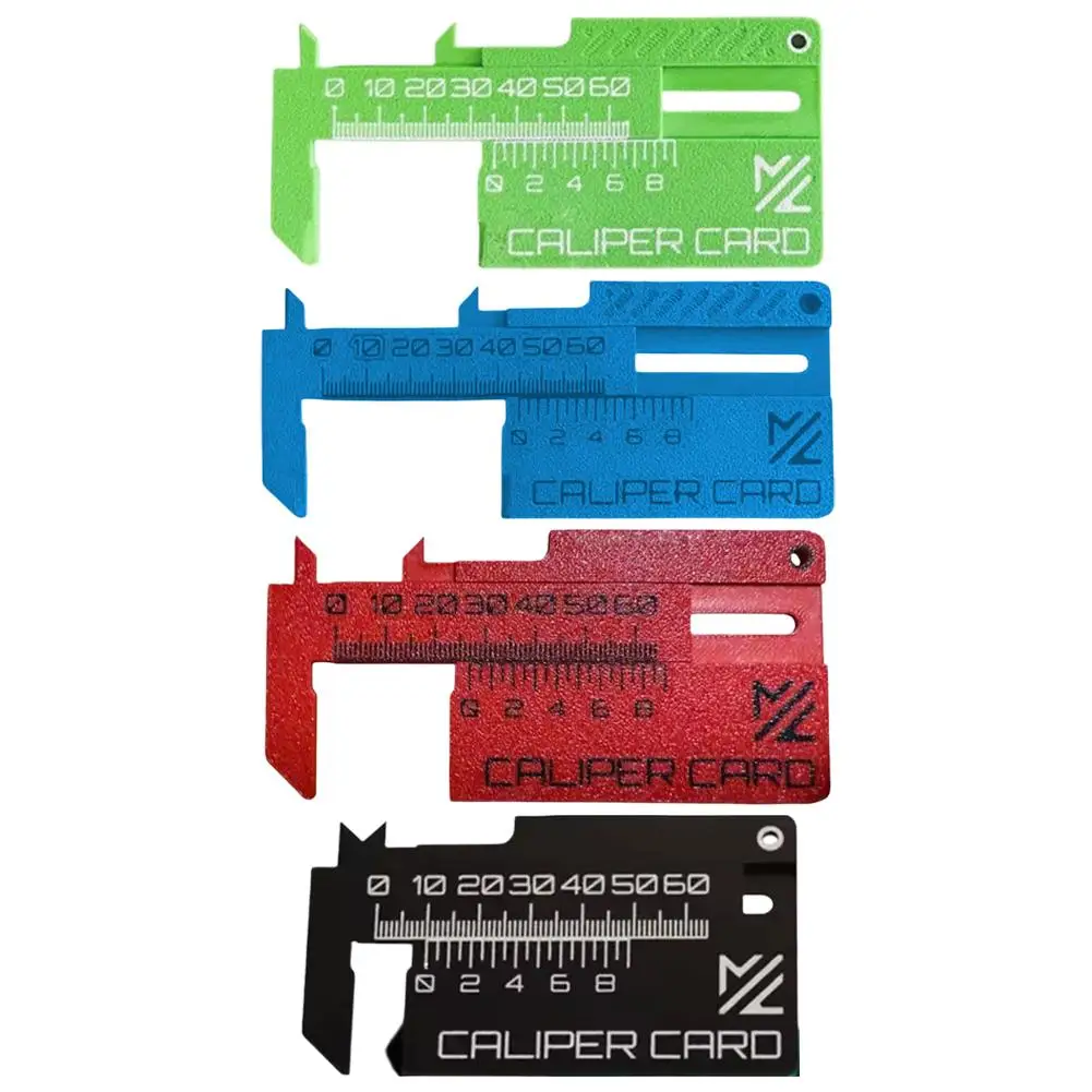 Lightweight Pocket Caliper Card, Scratchproof PLA Sliding Ruler, 8cm Range High Accuracy Gauge for Daily Home DIY Craft Use