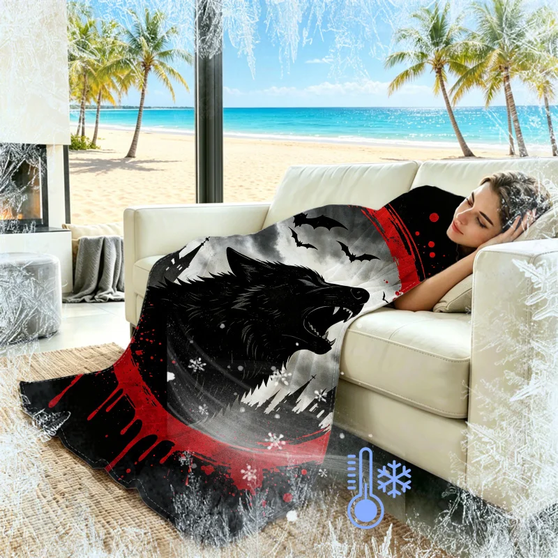 

Cooling Blanket Dark Skull Ancient Castle Graphic Q MAX 0.3 Cool Fabric For Couch Bed Camping Home Decor Gift