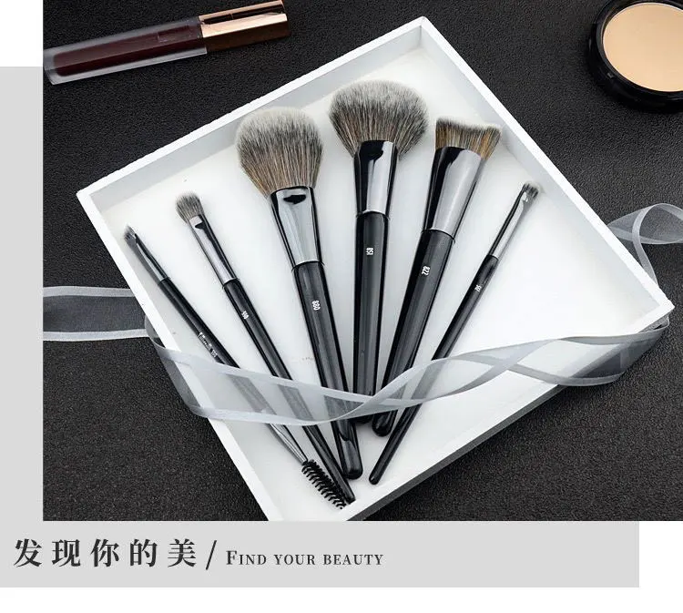 1pc Pro Makeup Brushes Foundation Powder Fan Make Up Brush Contour 3D stippling Eyeshadow Concealer Angled Eye Brow Shadow tools