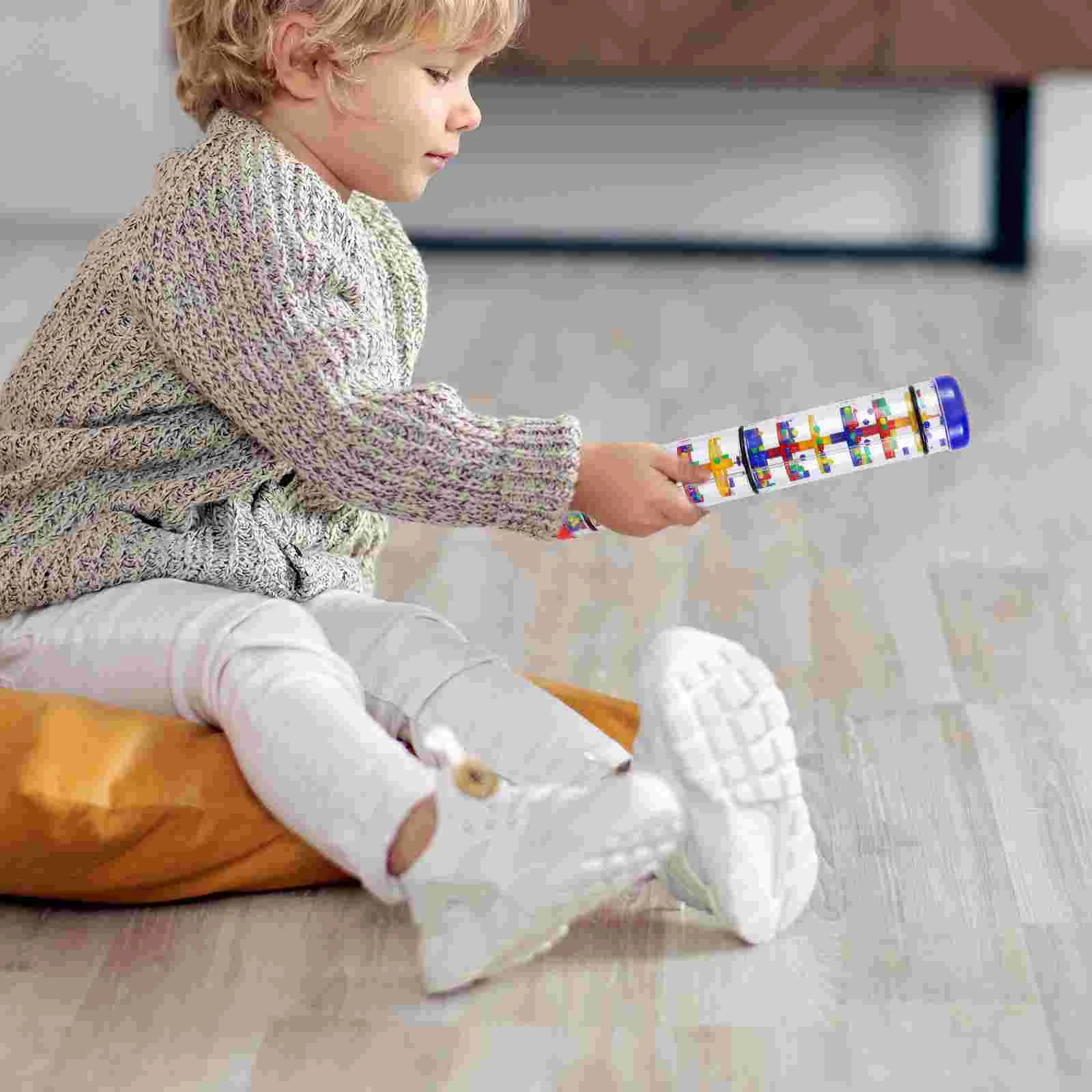 Percussion Regen Stick Spielzeug Musikinstrument Frühe Pädagogische Rainmaker Tube Shaker Kleinkind Schütteln Baby