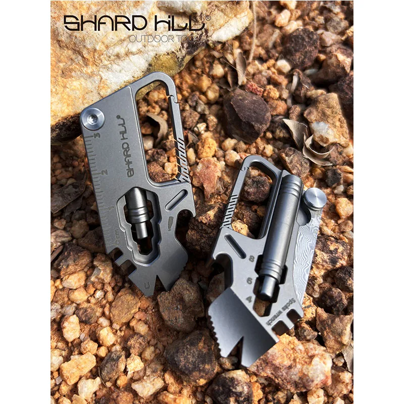 CT4 Titanium Alloy Outdoor EDC Multi-Tool Keychain Bottle Opener Screwdriver & Wrench Combo Tool