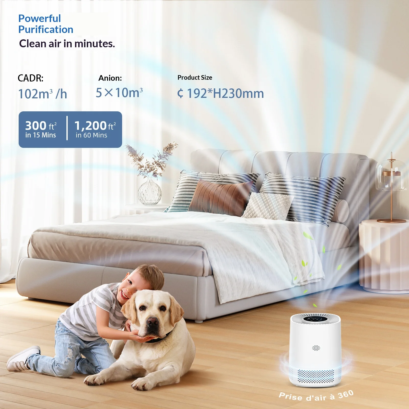 PJ06 Smart Air Purifier WiFi APP