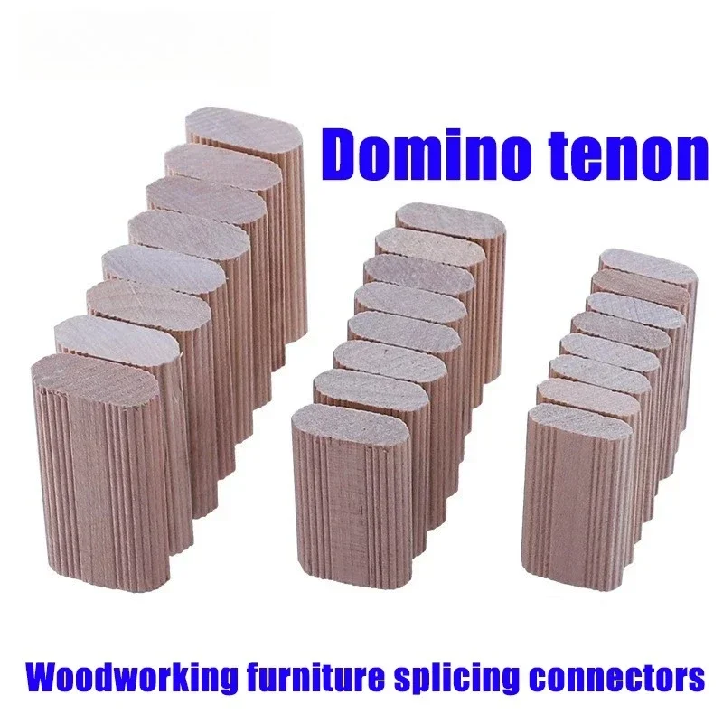 Domino 20Pcs/Bag Solid Wood DIY Stripes Tenon Biscuit Joinery Beech Nail Cork Block Wood Board Furniture Butt Tool For Woodwork