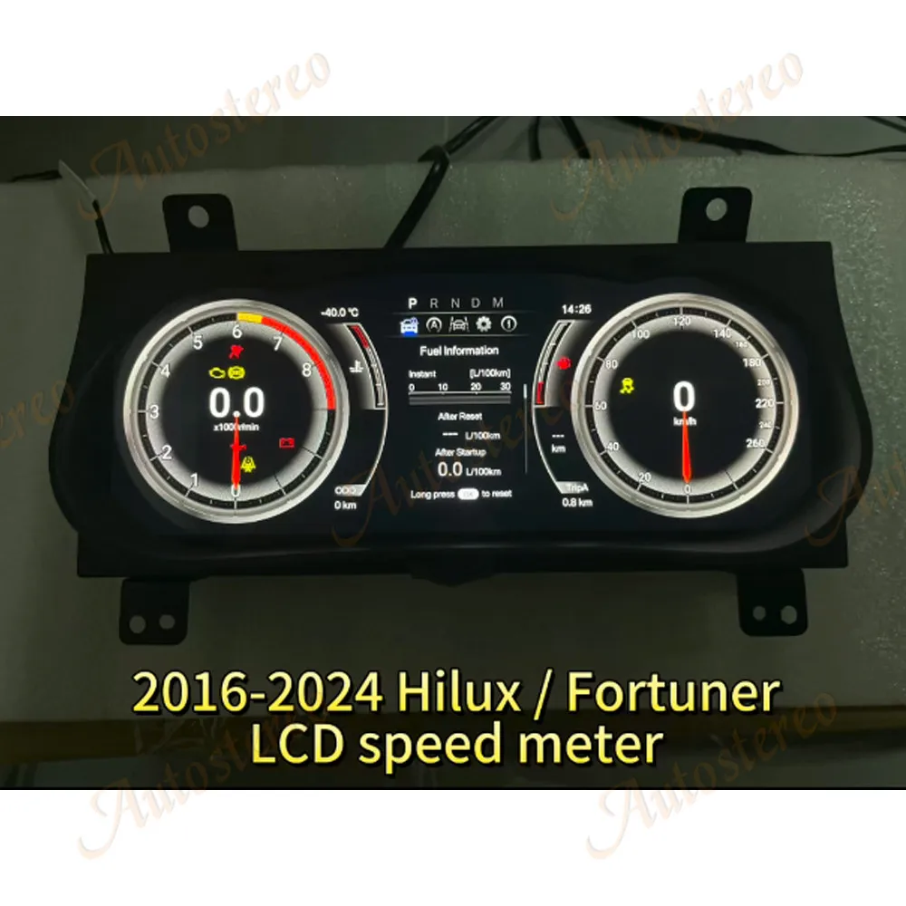 2025 Update For Toyota Hilux Fortuner 2016-2024 Virtual Cockpit Digital Cluster Car Odometer Screen Dashboard LCD Speed Meter