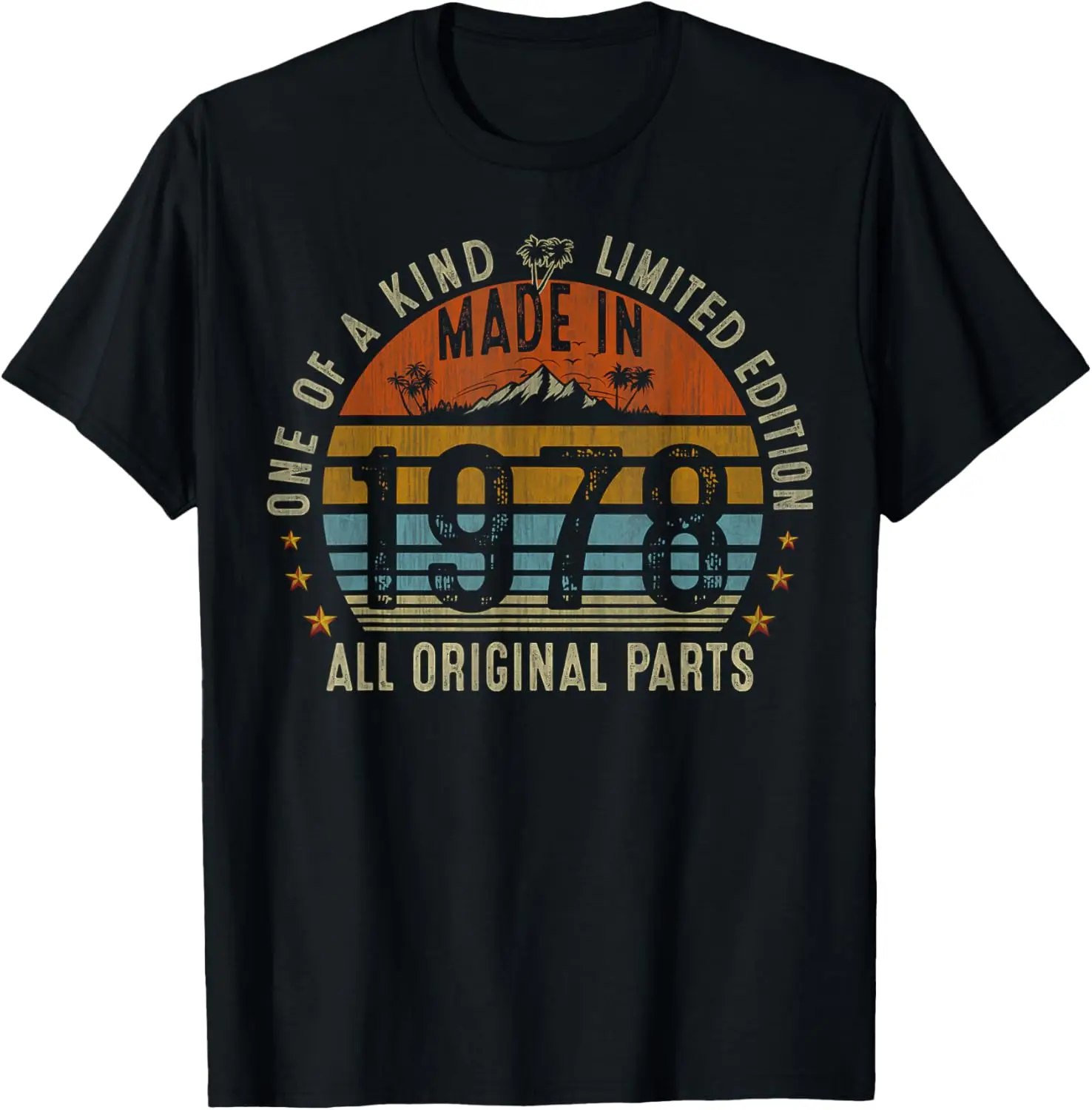 

47th Birthday Gifts Men Women Vintage 1978 Original Parts T-Shirt