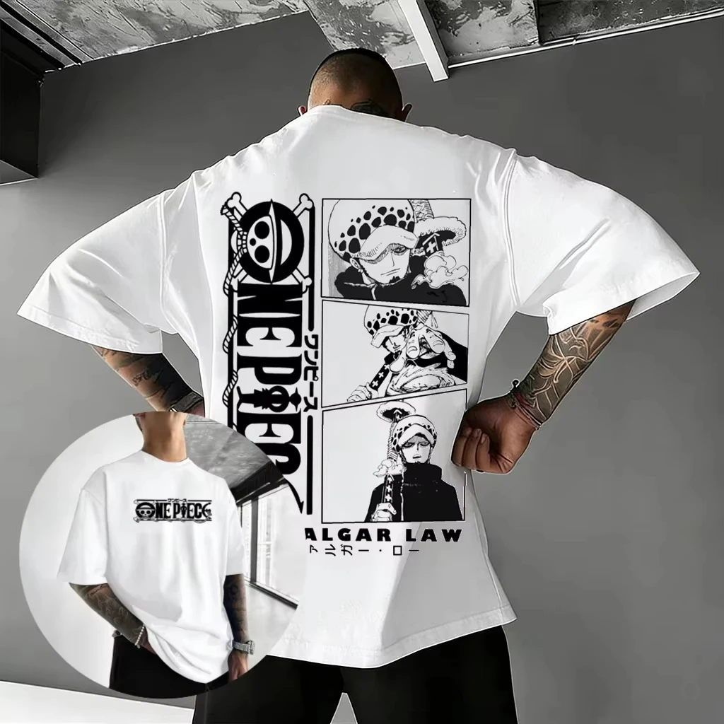 ONE PIECE White Beard Edward·Newgate Printed T-shirt Men's and Women's T-shirt Men's Top Sports T-shirt Men's T-shirt Harajuku