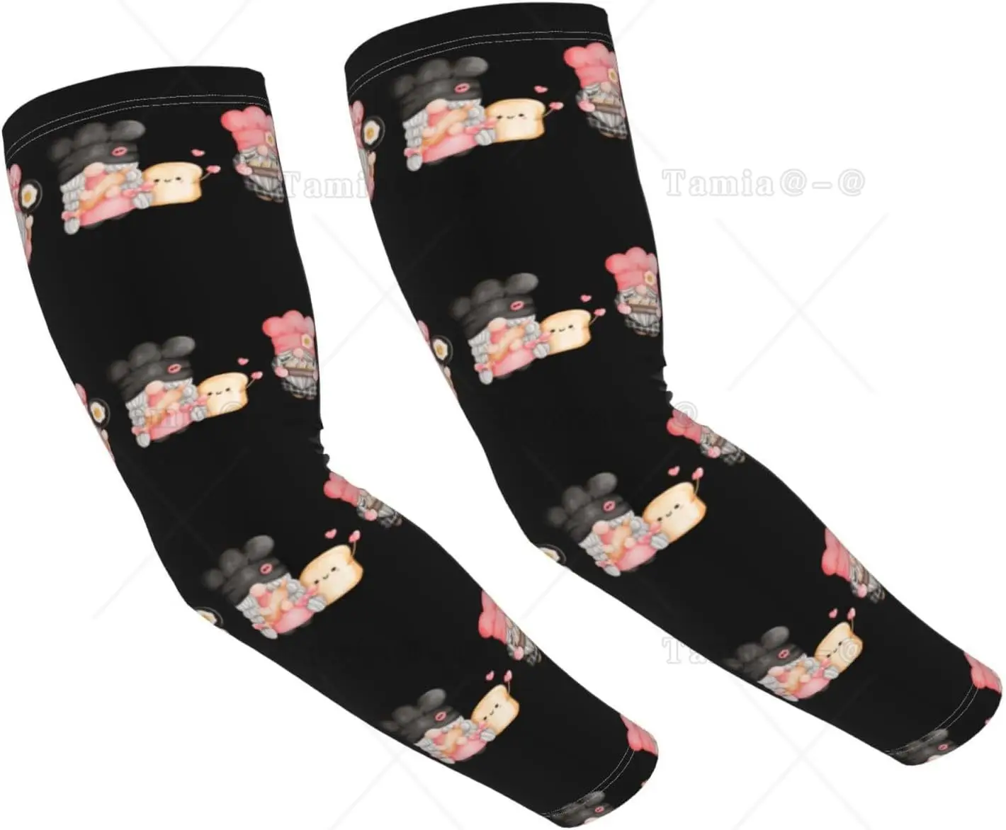 Baker Gnome Print Arm Sleeves Cooling UV Sun Protection Sports Compression for Men Women Golf Basketball Arm Sleeves