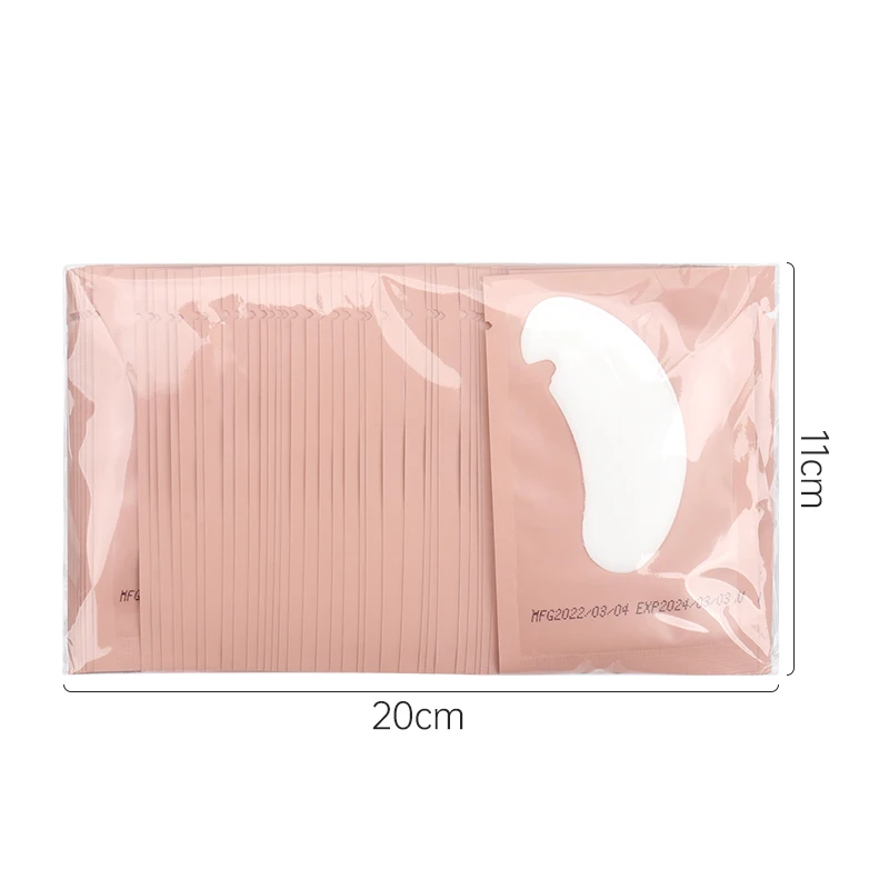 50 Pairs Eyelash Extension Hydrogel Eye Patches Grafted Lash Paper Patches U-shaped Eye Stickers Under Eye Pads Make Up Tool