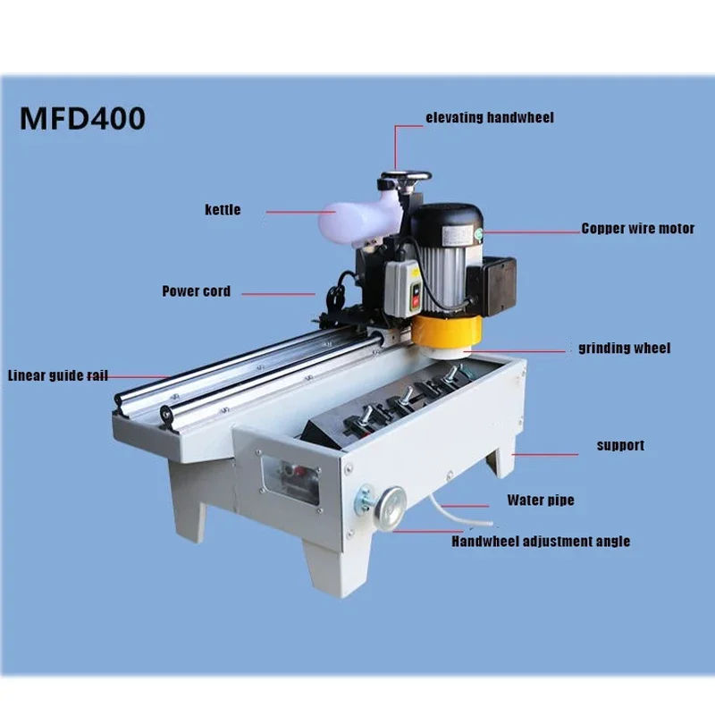Деревообработка, универсальная точилка для сломанных ножей, высокоточная линейная электрическая точилка для ножей, небольшой горизонтальный строгальный нож