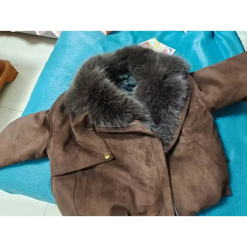 (Extra-large Fur Collar Detachable)2026 New Cotton-padded Women's Winter High-end Slimming Short Warm Coat, Elegant Stylish Coat