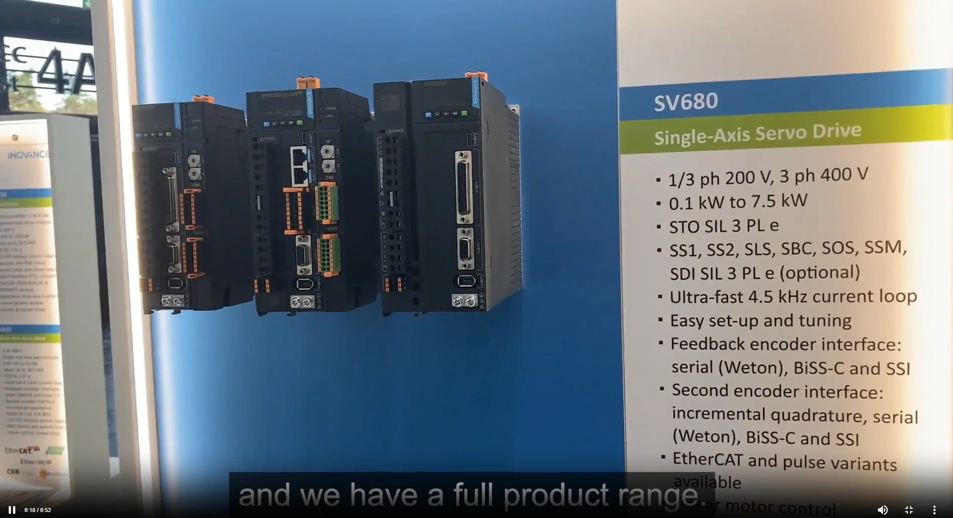 INOVANCE SV680 Series High-Performance Flagship Servo Drive three phase 400V  Modbus/EtherCat / Profinet / CANopen / Pulse