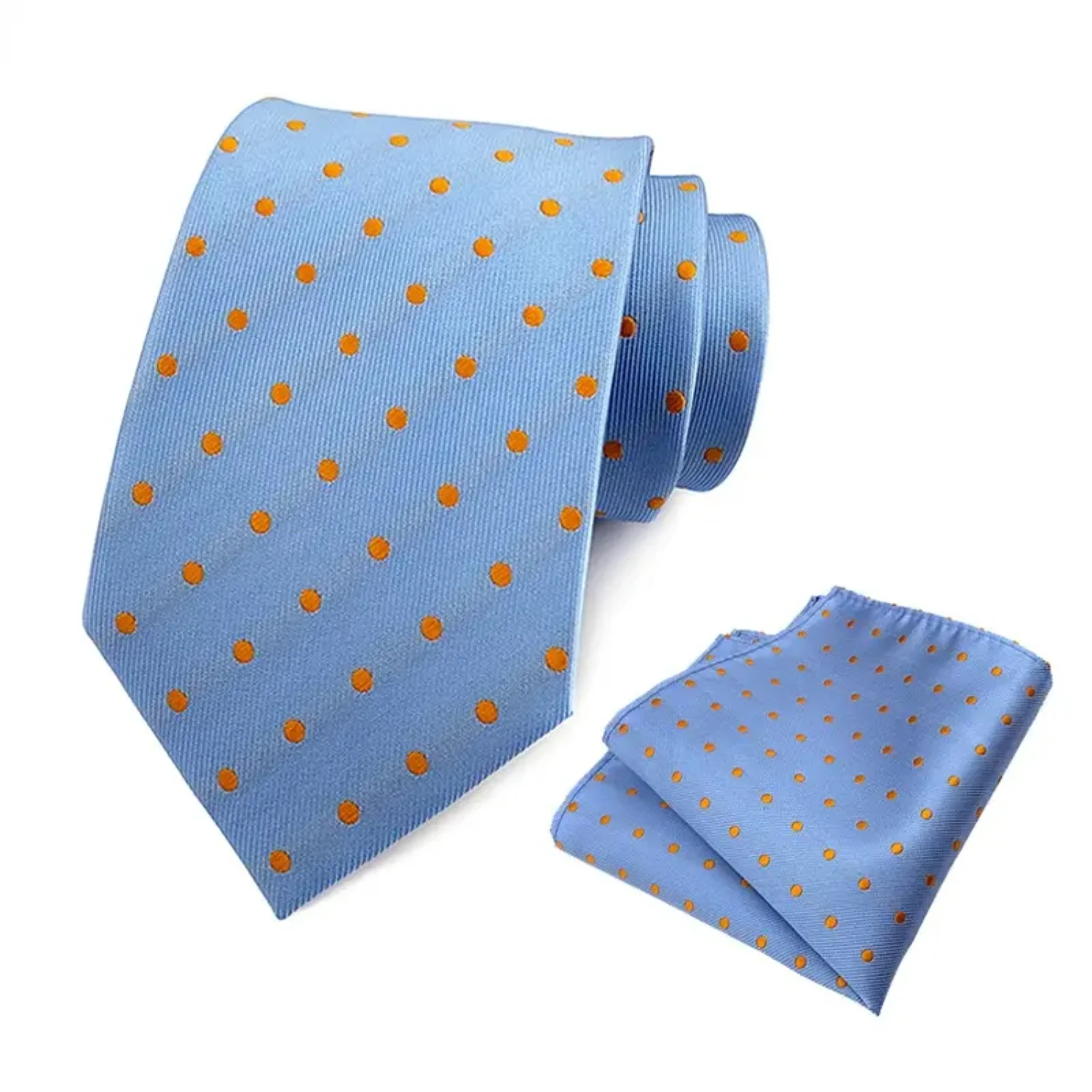 Polka Dot Suit Set- Includes Two-Piece Suit, Tie, and Pocket Towel for Men