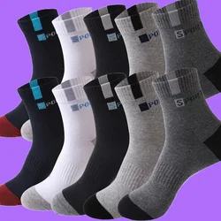 5/10 Pairs Sport Soft Fashion Sneakers High Quality Elastic Middle Tube Stocking Summer Running Breathable Socks Cotton Socks