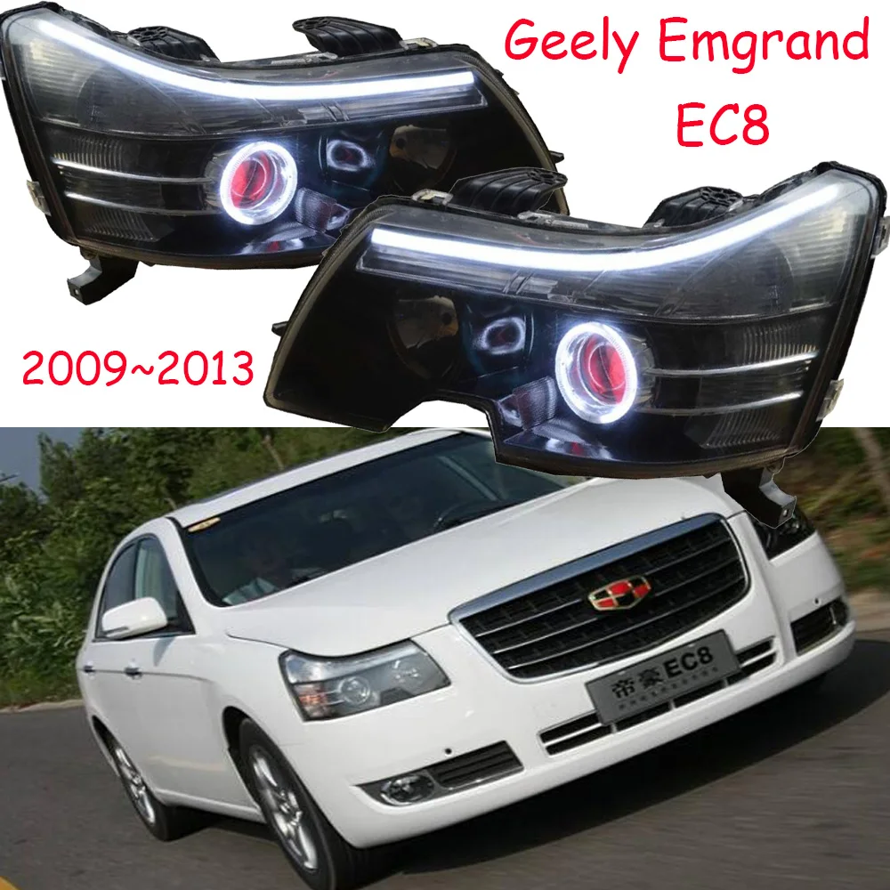 Car head lamp for Geely Emgrand EC8 Headlight EC 8 2011~2015year DRL Bi Xenon Lens HI LO HID Fog Lamp