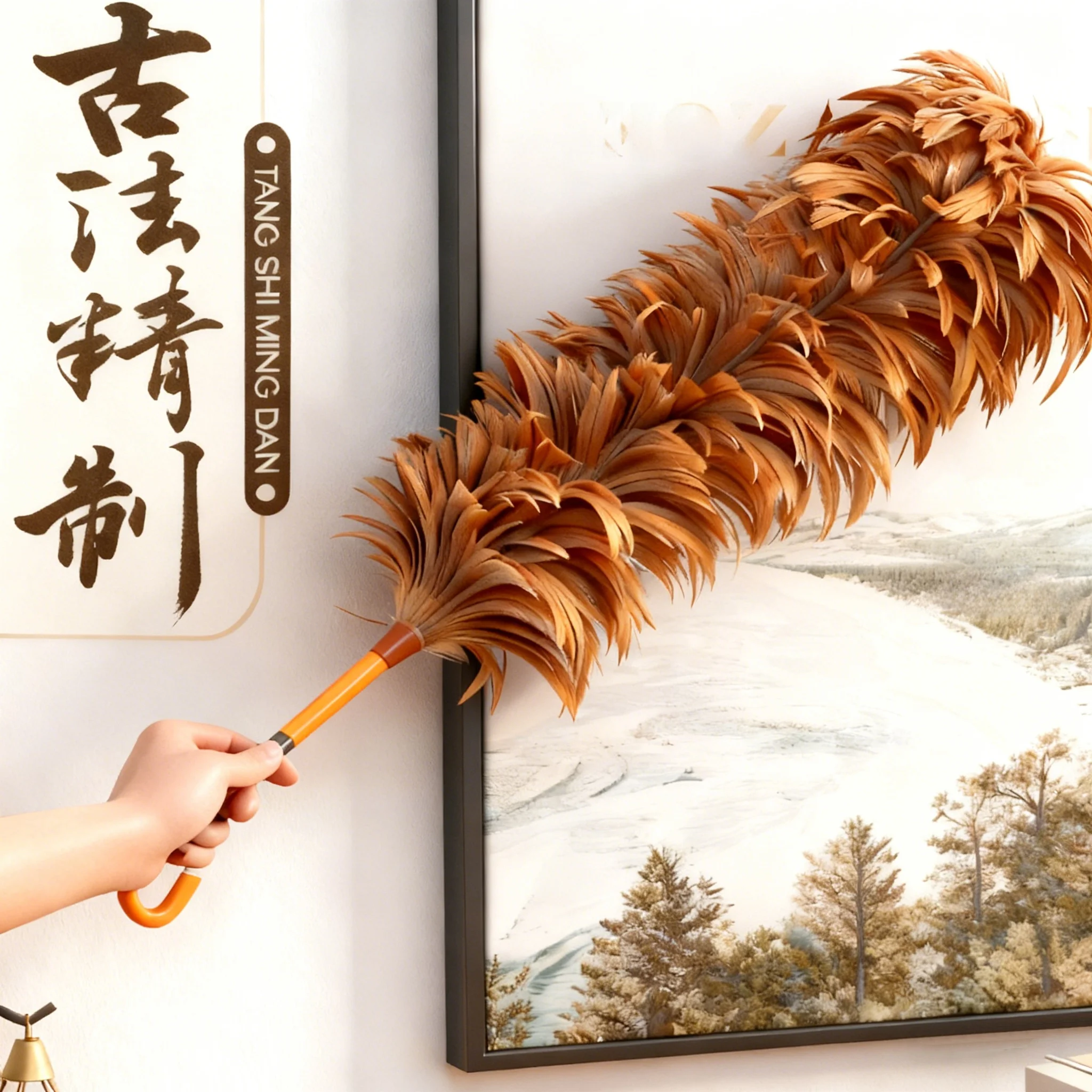 

Thiened Non-edding Chien Feather Duster Cleaning Tool for Home Car Dust Removal Swee ay Hair Removal High End
