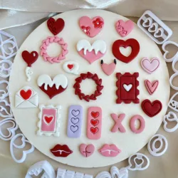 Valentine's Sweet Series Heart Shape Polymer Clay DIY Pink Color Love Soft Pottery Earrings Jewelry Pendant Making Cutting Tools