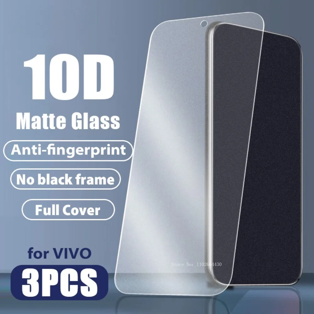 10D Matte Frosted Protective Glass for VIVO IQOO 12 11S 11 10 9 8 7 Screen Protector for Vivo Y36 Y35 Y27S Neo 9 Pro Glass