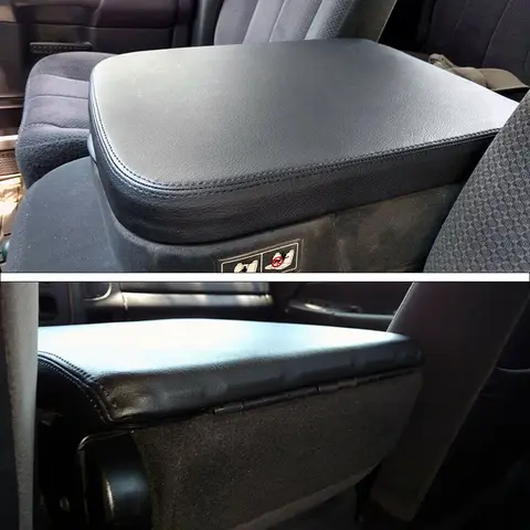 1Pcs Car Console Lid Armrest Cover Skin Replacement Trim Black For Dodge RAM 1500 2500 3500 2002 2003 2004 2005 2006 2007 2008