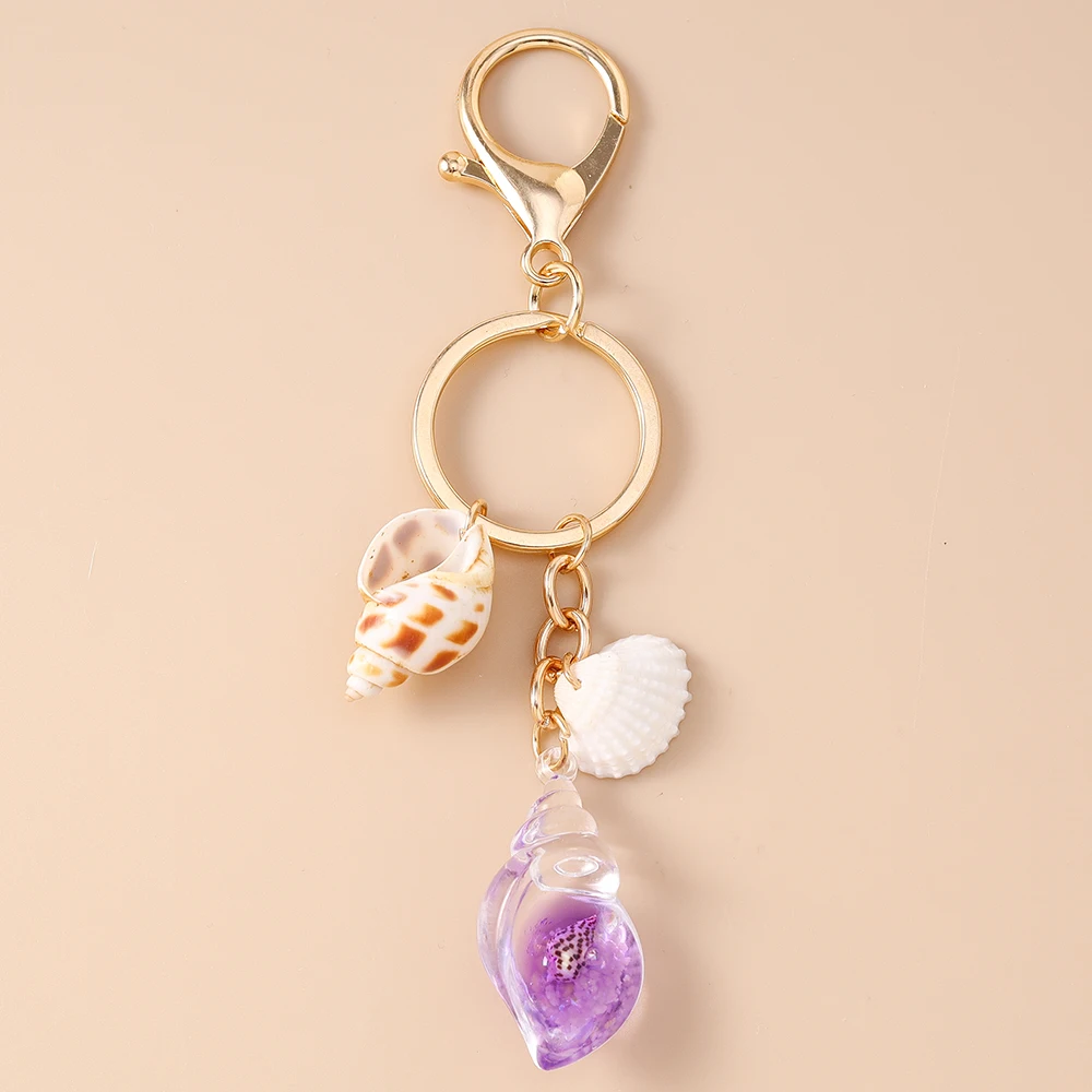 Aihua Bunter Bohemian-Stil Niedlicher Muschel-Schlüsselanhänger für Männer und Frauen, Handtaschenanhänger, DIY-Schmuck für Sommer, Strand und Urlaub, Geschenk – Detail 7