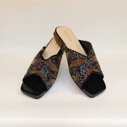 Good Quality Women Rhinestone Slippers 2025 New Women  Rhinestone Sandals Ltaly Style Lady Casual Shoes F4-1213-2