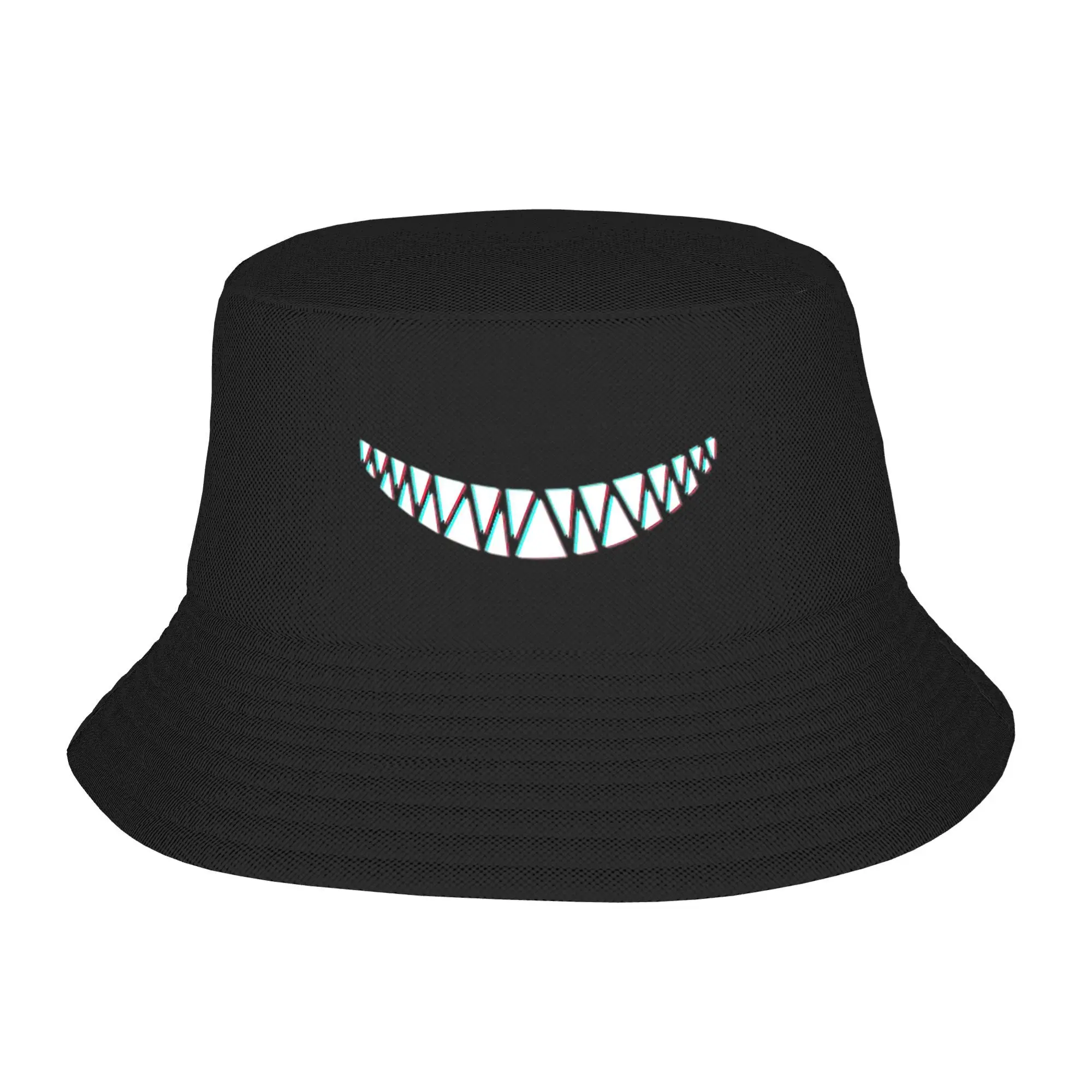 

Beautiful Smile with Sharp Demon Teeth Bucket Hat Panama Bob Hats Outdoor For Summer Beach Fishing Unisex Fisherman Caps