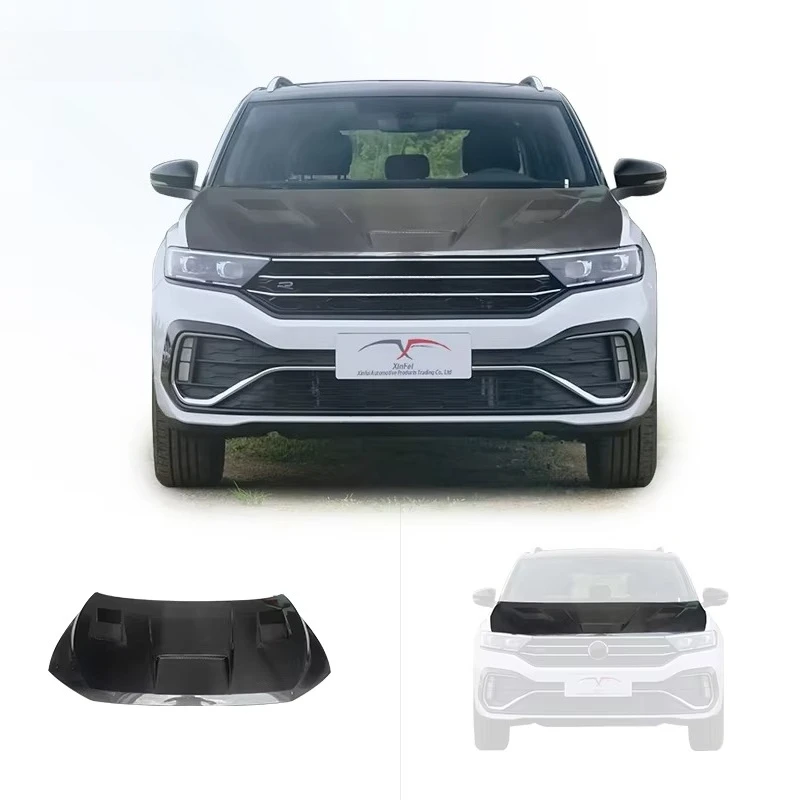 Customized Car Engine Hood Body Kit Upgrade for 2020 Volkswagen T-ROC Carbon Fiber Hood Engine Cover Bonnet Modification