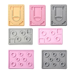 1 PC 8 Sizes Plastic Rectangle Bracelet Design Board, Plastic Bead Design Boards For DIY Beading Tool