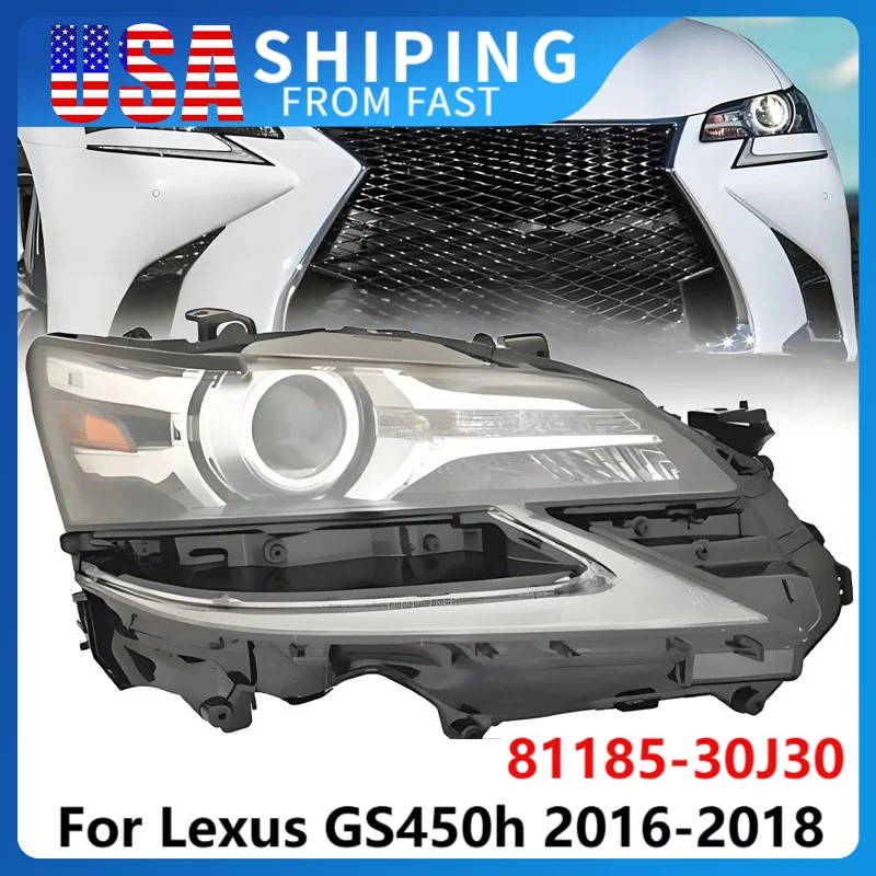 

81185-30J30 Автомобильная фара без лампы для Lexus GS450h 2016 2017 2018, пластиковая фара DRL, аксессуары для указателей поворота ﻿