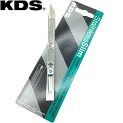 KDS S-18 Fine Workmanship Cutter Graphic Arts Stainlesssteel Cutter Knife 30 Degree Paper and office Knife DIY Art Cutter