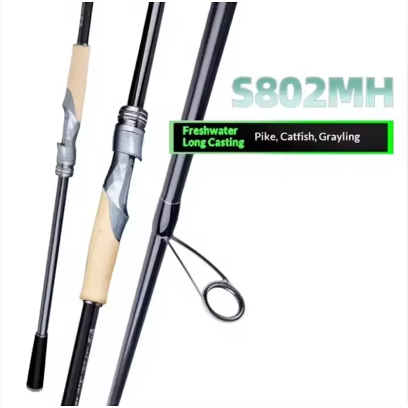 Fisherman's Quick Shark Ultra-Long Casting Carbon Lure Rod Set MH Medium-Fast Action Freshwater River Lake Shore Straight