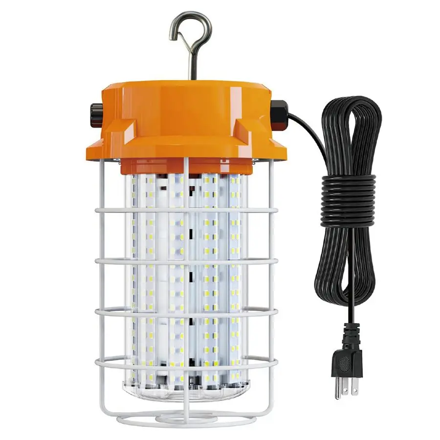

Temporary Work Light 100W 15000Lm 5000K Daylight White High Bay led Construction Light with Hook Portable Linkable Durable LED J