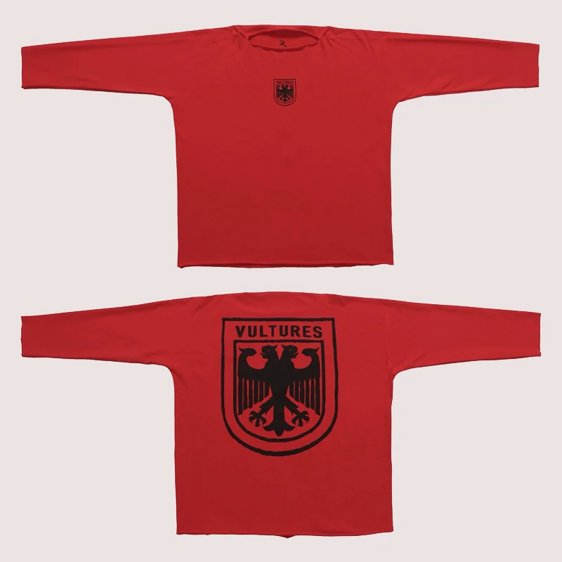 

Новогодняя большая красная футболка Kanye West, рождественская праздничная вечеринка, незаменимые свободные повседневные топы с овощами, футболка с уникальным вырезом