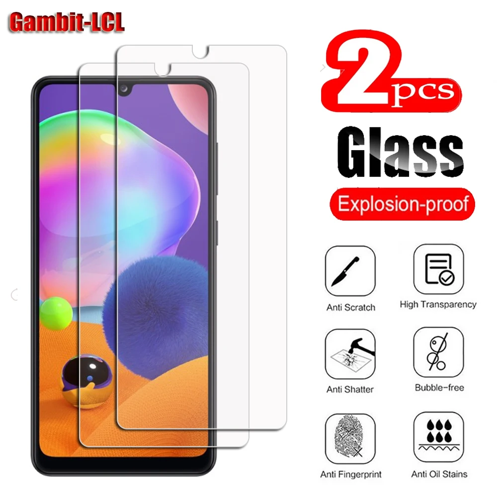 2Pcs Original 9H Protective Tempered Glass For Samsung Galaxy A31 6.4