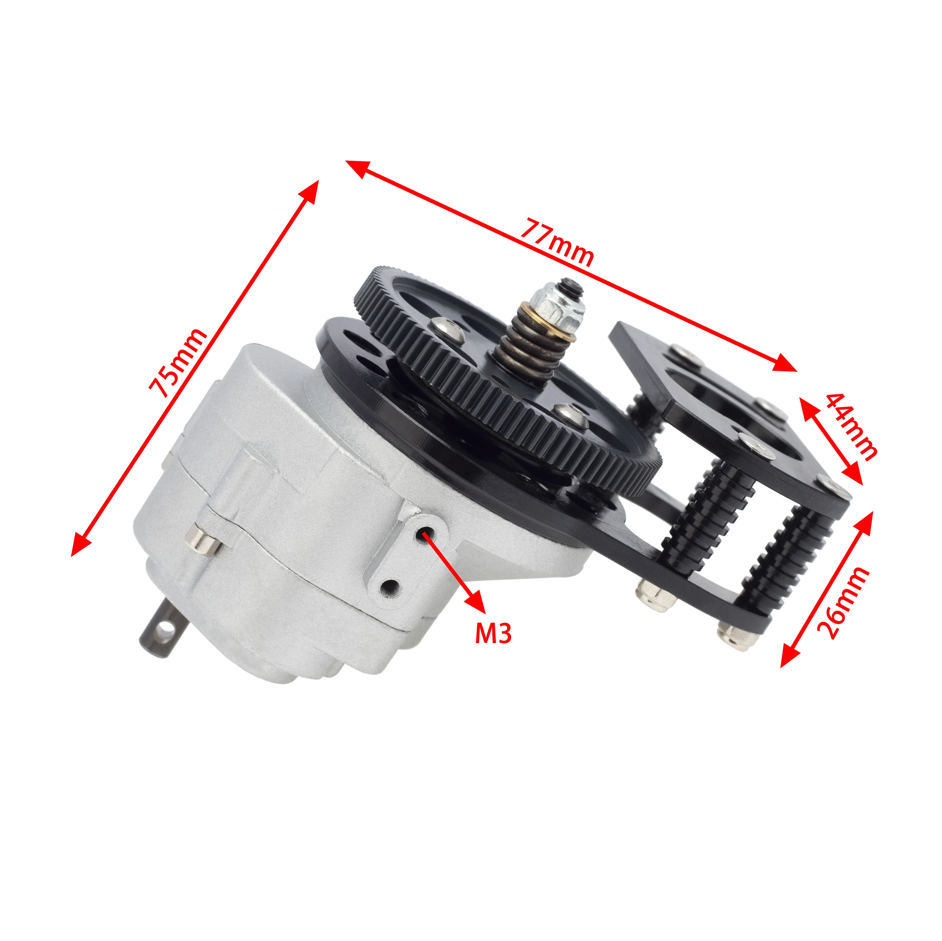 Cambio di trasmissione a velocità singola R3 in metallo con supporto per ingranaggio motore per auto cingolata RC 1/10 RC4WD D90 II D110 Gelande 2