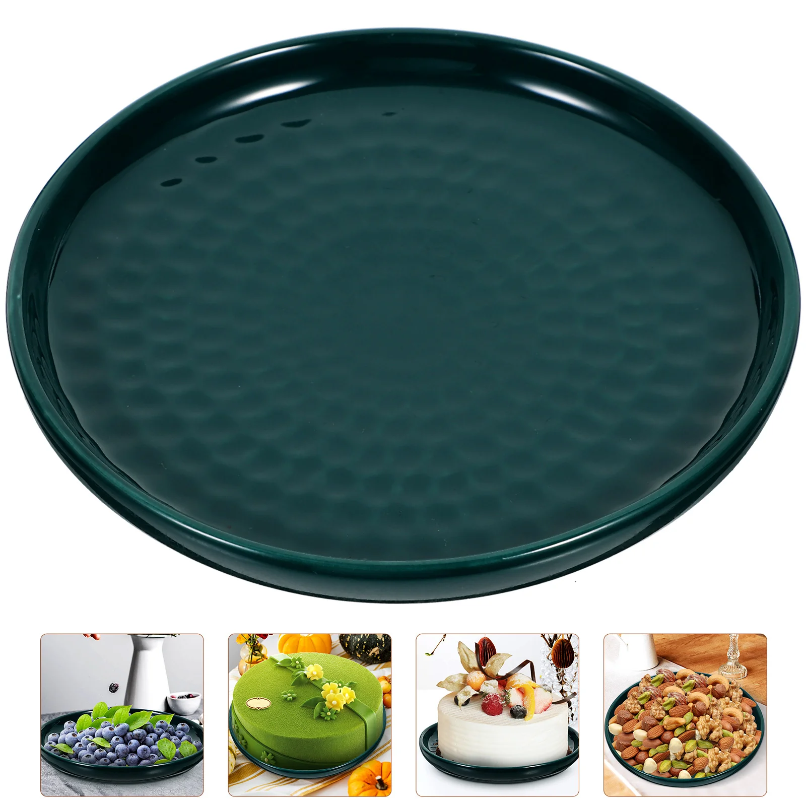 

Ceramic Snack Tray Cake Display Tray Food Serving Platter for Parties Weddings Kitchen Home Ceramic Dish