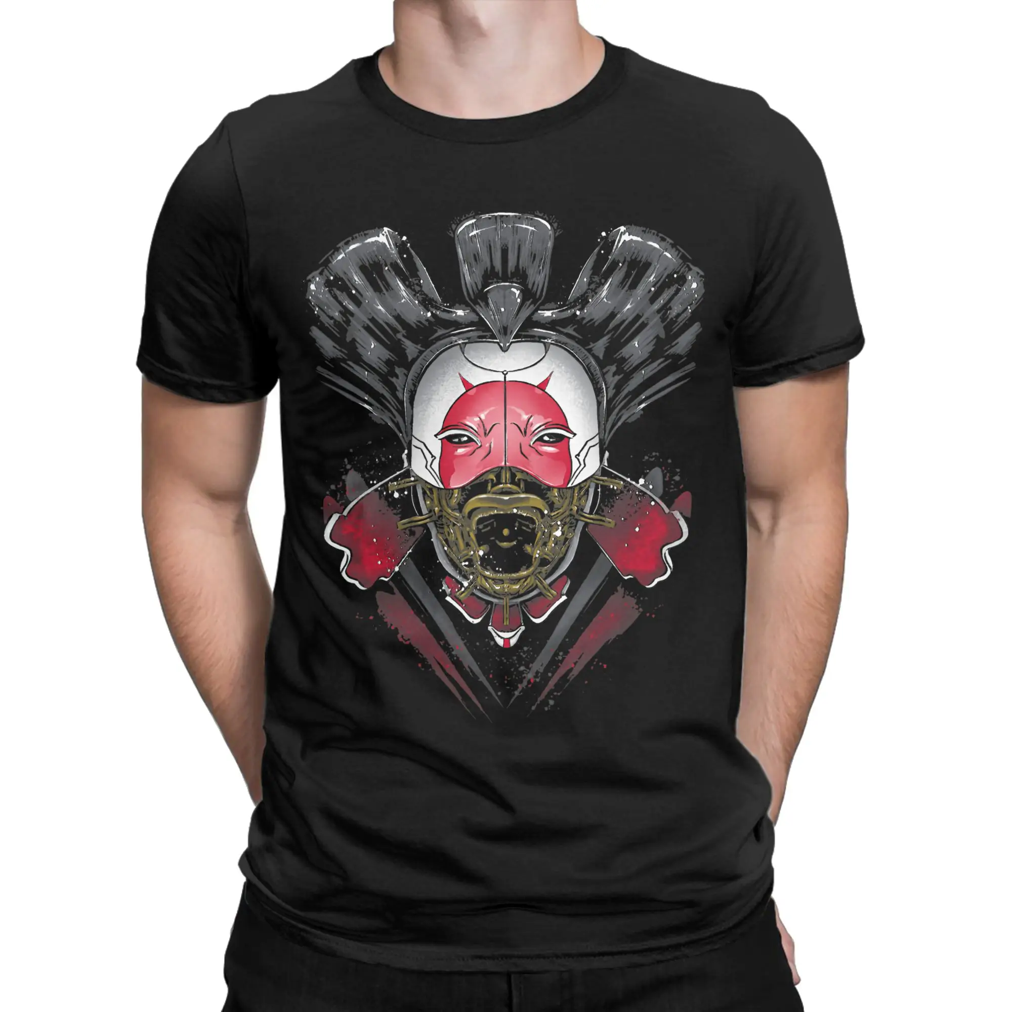 Men Women Angry Geisha Ghost In The Shell  T Shirt Pure Cotton Graphic Printed Tee Shirts  Clothing Outfits
