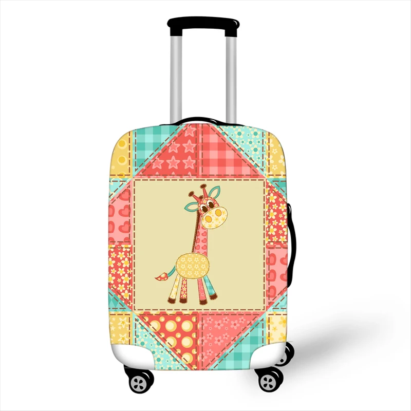 Cute Giraffe Printed Fabric Luggage Protective Cover for 18-32 inch Trolley Case Suitcase Dust Cover Travel Accessories