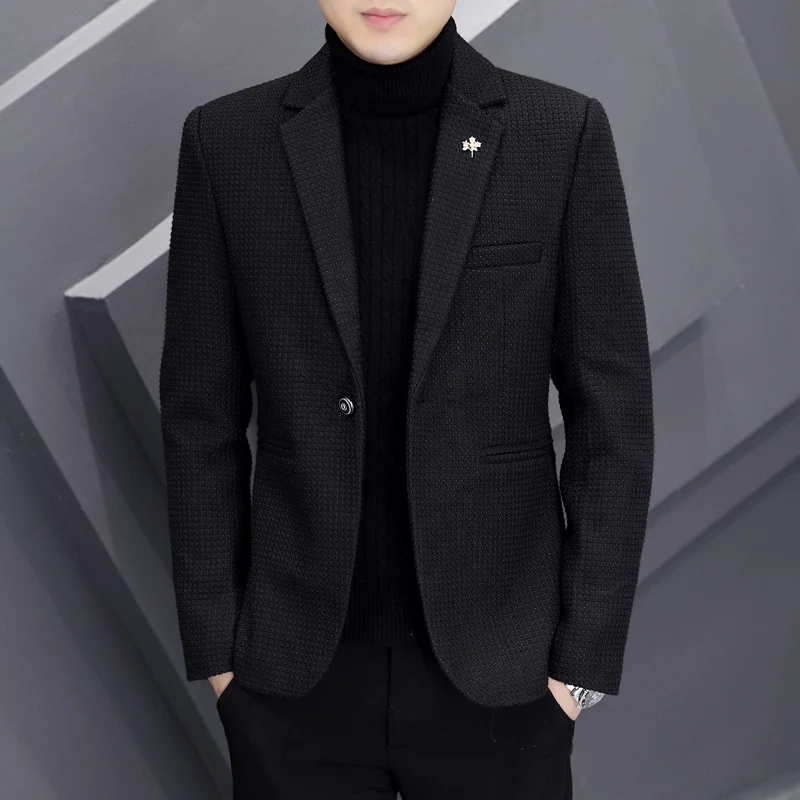 Autumn and Winter Thick Casual Suit Men's Korean Version of the Trend Suit Single West Coat Slim Korean Version of Small Suit Ja