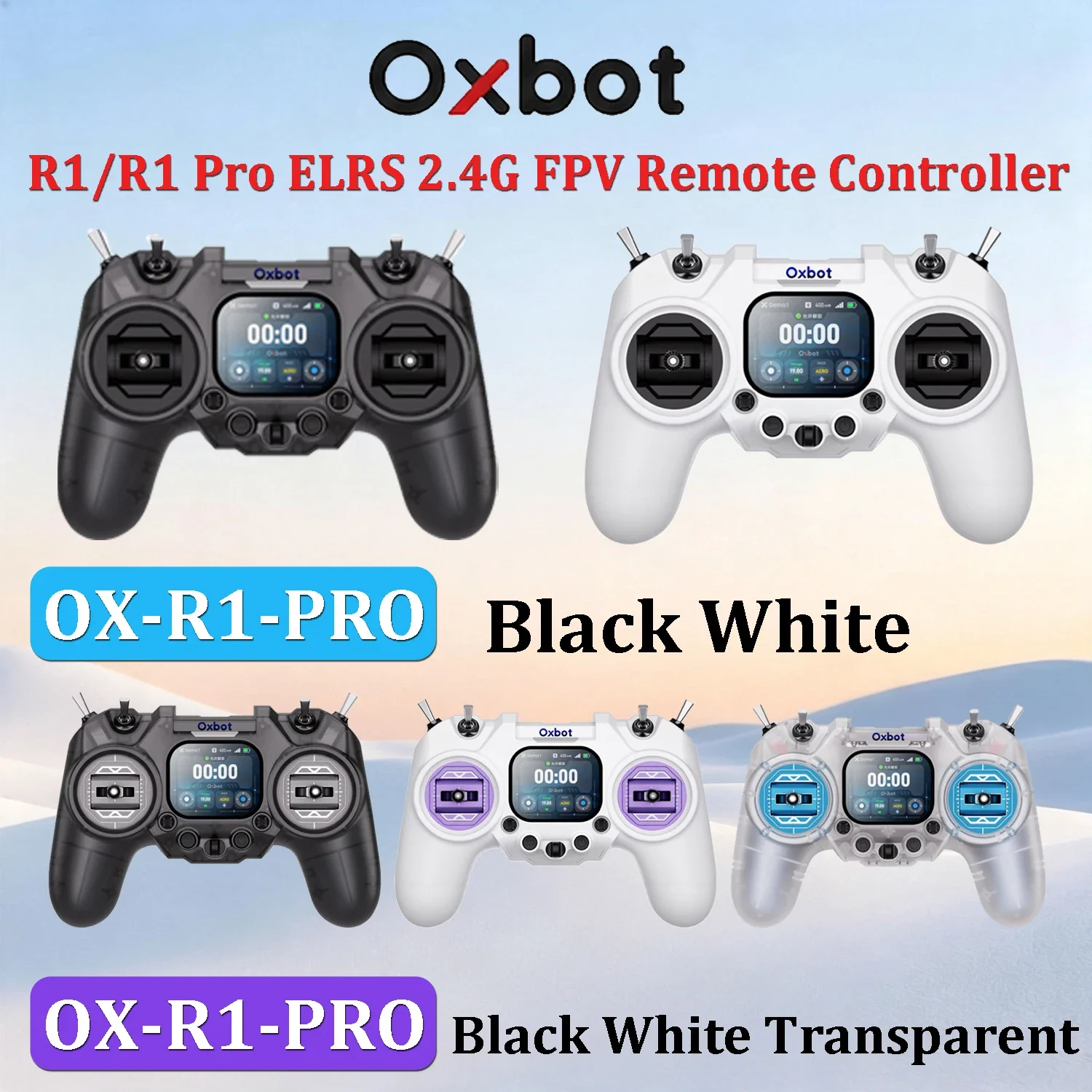 Oxbot R1/R1 Pro ELRS 2.4G FPV Remote Controller Closed Source RDC50 Hall Joystick Wireless Phone for RC Racing Drone Fixed Wing